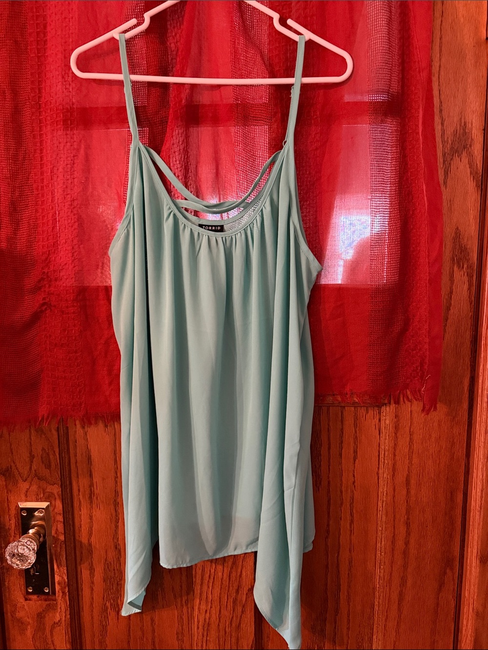 Torrid Light Teal Spaghetti Strap Flowy Tank